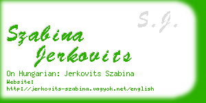 szabina jerkovits business card